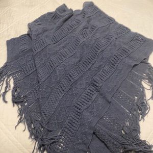 The Paper Store blue poncho